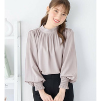 ボリューム袖上品とろみブラウス