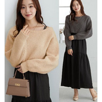 ２点セット　ニットトップス＋キャミワンピ