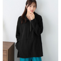 【毛玉になりにくい】柔らか裏起毛ハーフジップチュニック