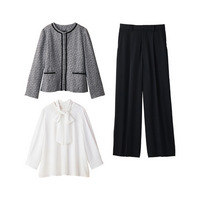 【選べるパンツ】洗える!3点セット着回し力抜群スーツ 大きいサイズ レディース