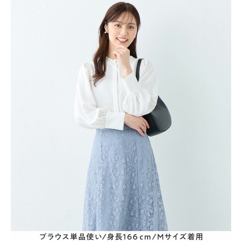 【ブラウス付き3点セット】洗える!美ラインジレセットスーツ 大きいサイズ レディース25