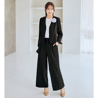 【ブラウス付き３点セット】洗える！多機能セットスーツ　大きいサイズ レディース