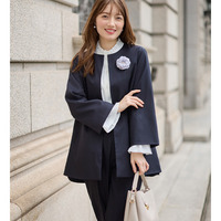 【３点セット】洗える！Ａラインロングジャケットスーツ　大きいサイズ レディース