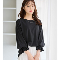 袖タックデザインプルオーバー　大きいサイズ レディース