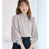 前後２ＷＡＹフリル衿ブラウス　大きいサイズ レディース