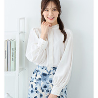 前後２ＷＡＹフリル衿ブラウス　大きいサイズ レディース