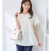 ＜チュニック丈＞袖口シフォントップス