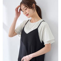 ＜レギュラー丈＞袖口シフォントップス