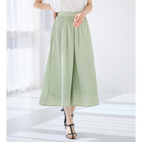 【ショート丈】柄＆無地アソートさらさらワイドパンツ