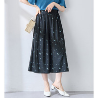 【ショート丈】柄＆無地アソートさらさらワイドパンツ