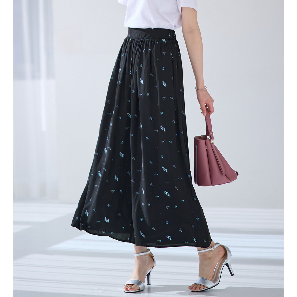 【レギュラー丈】柄＆無地アソートさらさらワイドパンツ