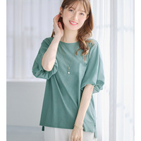袖異素材バルーンＴシャツ