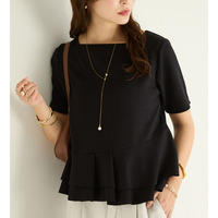 スクエアネックティアードトップス