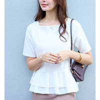 スクエアネックティアードトップス