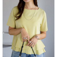 スクエアネックティアードトップス