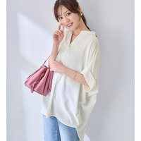 サイドタックゆるドルマンとろみブラウス