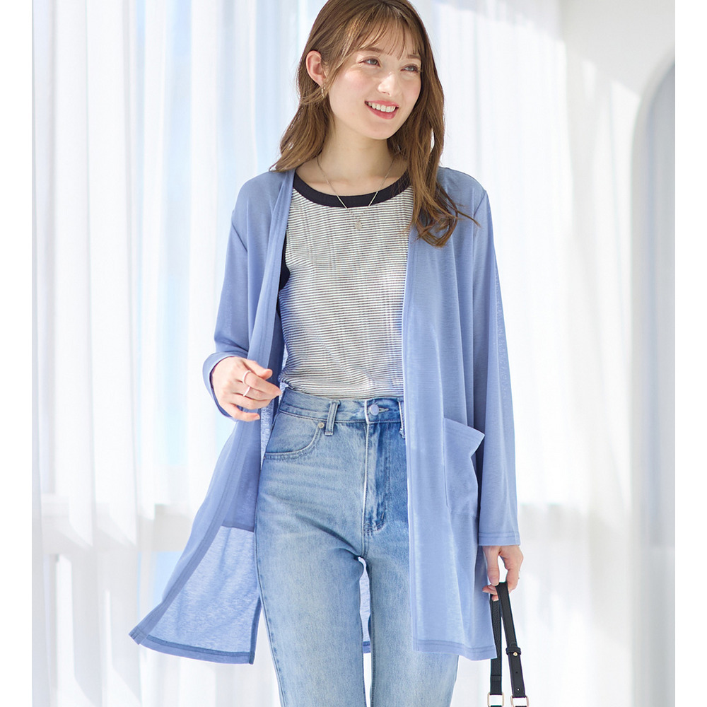 【ミドル丈】さらっと軽いサマーカーディガン