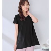 ＜－３ｋｇ＞細見え叶う！ＡラインフレアチュニックＴシャツ