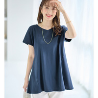 ＜－３ｋｇ＞細見え叶う！ＡラインフレアチュニックＴシャツ