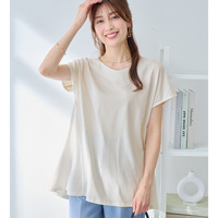 ＜－３ｋｇ＞細見え叶う！ＡラインフレアチュニックＴシャツ