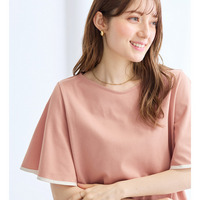 配色フレアスリーブトップス