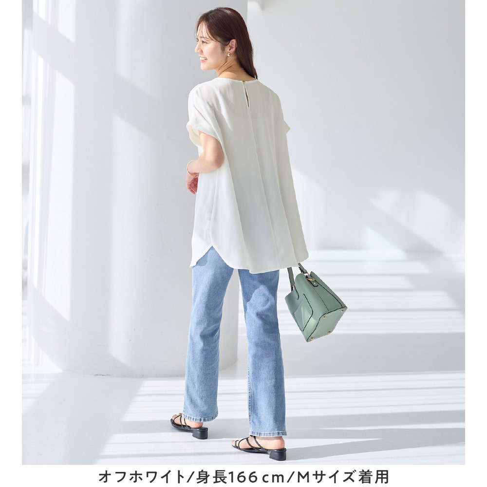 【イージーケア】ドレープTブラウスチュニック23