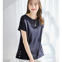 ひんやり裾パールデザインＴシャツ