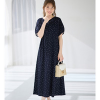 袖タックゆるワンピース