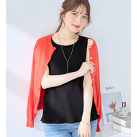 肩紐隠せるストラップ付きリブタンクトップ