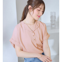 衿デザイン大人上品とろみブラウス