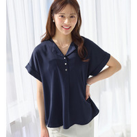 衿デザイン大人上品とろみブラウス