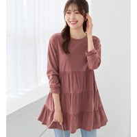ゆったり綿混ティアードチュニック