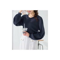 【洗える】カシミヤタッチボリューム袖ニット　大きいサイズレディース