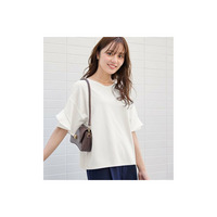 【４つの機能付】フリル袖Ｔシャツブラウス　大きいサイズ レディース
