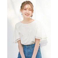 【接触冷感】キャンディースリーブカットソー　大きいサイズ レディース