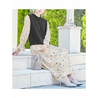 ニットベストドッキングワンピース　大きいサイズ レディース