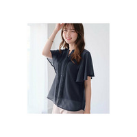 【接触冷感】インナー付ピンタックデザインブラウス【イエベ・ブルべ】