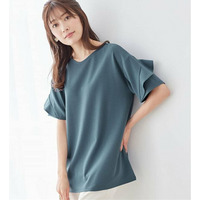 フリル袖Ｔシャツチュニック　大きいサイズレディース