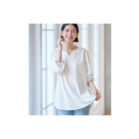 らくキレイキーネックチュニックブラウスＴシャツ