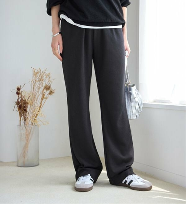 【丈切れる!】すっきり細見えリブフレアパンツ1