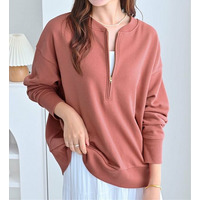 抜け感！ハーフジップ大人スウェット