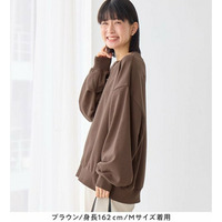 ゆったり袖ボリューム裏毛スウェットトップス