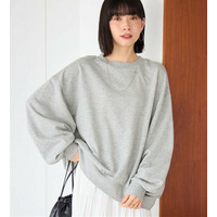 ゆったり袖ボリューム裏毛スウェットトップス