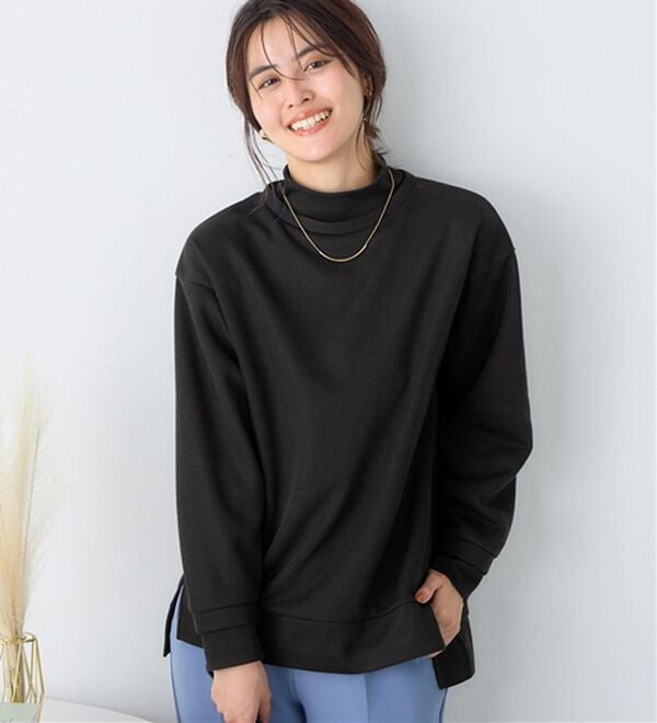 あったかニットソーリブトップス1