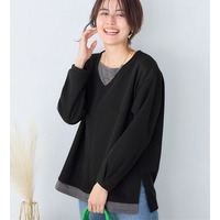 あったかレイヤード風Ｖネックトップス