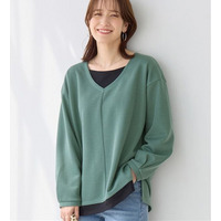 あったかレイヤード風Ｖネックトップス