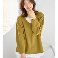 あったかレイヤード風Ｖネックトップス