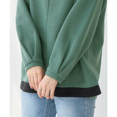 あったかレイヤード風Vネックトップス19
