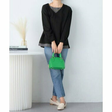 あったかレイヤード風Vネックトップス8