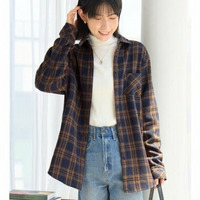 あったか裏フリースチェックシャツ